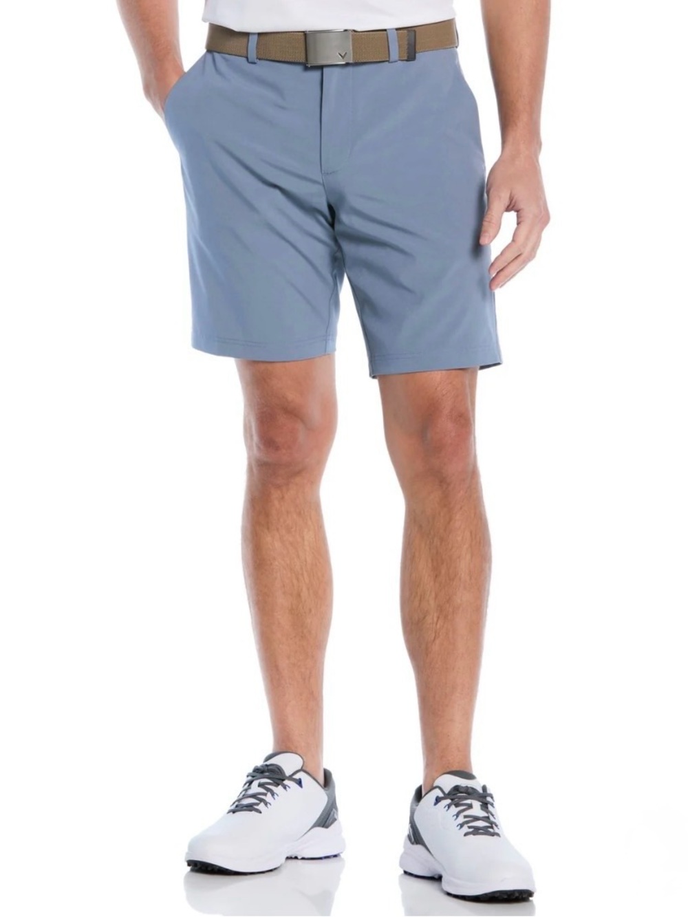 Callaway Slate Blue Flat-Front Golf Shorts